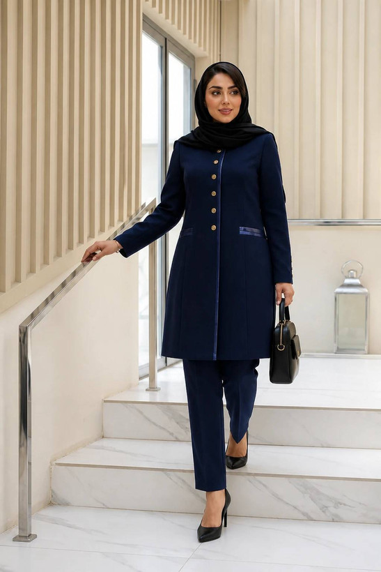 مانتو شلوار زنانه مدل اداری دیانا rad🌱جنس بزیاق ترک اعلاء درجه 1 ✅ با بهترین کیفیت مستقیما از تولیدی (فروش تک وعمده در آروما فشن)
