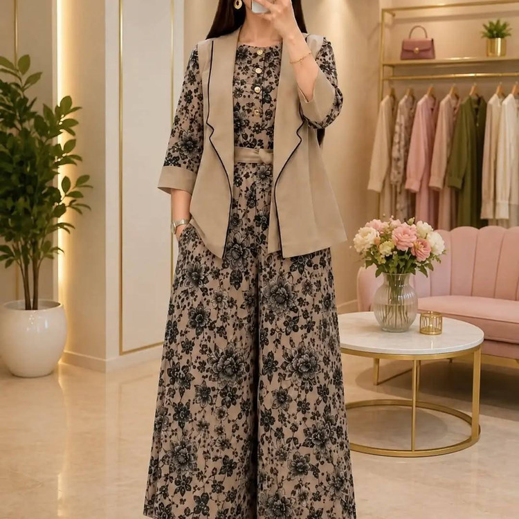 ست کت و اورال زنانه مدل آپامه ek✅جنس لنین نچرال درجه ۱✅ با بهترین کیفیت مستقیما از تولیدی(فروش تک و عمده آرومافشن)