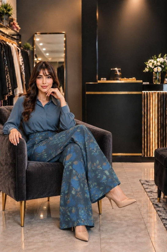 شلوار زنانه طرح دار مدل پاییزه ek✅️جنس لنین نچرال درجه 1 ✅️با بهترین کیفیت مستقیما از تولیدی (فروش تک و عمده آرومافشن)