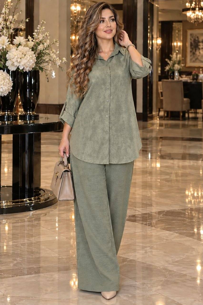 ست مانتو شلوار زنانه برند ara✅️جنس شاتون صوفیا درجه1✅️  با بهترین کیفیت مستقیما از تولیدی(فروش تک و عمده آروما فشن)