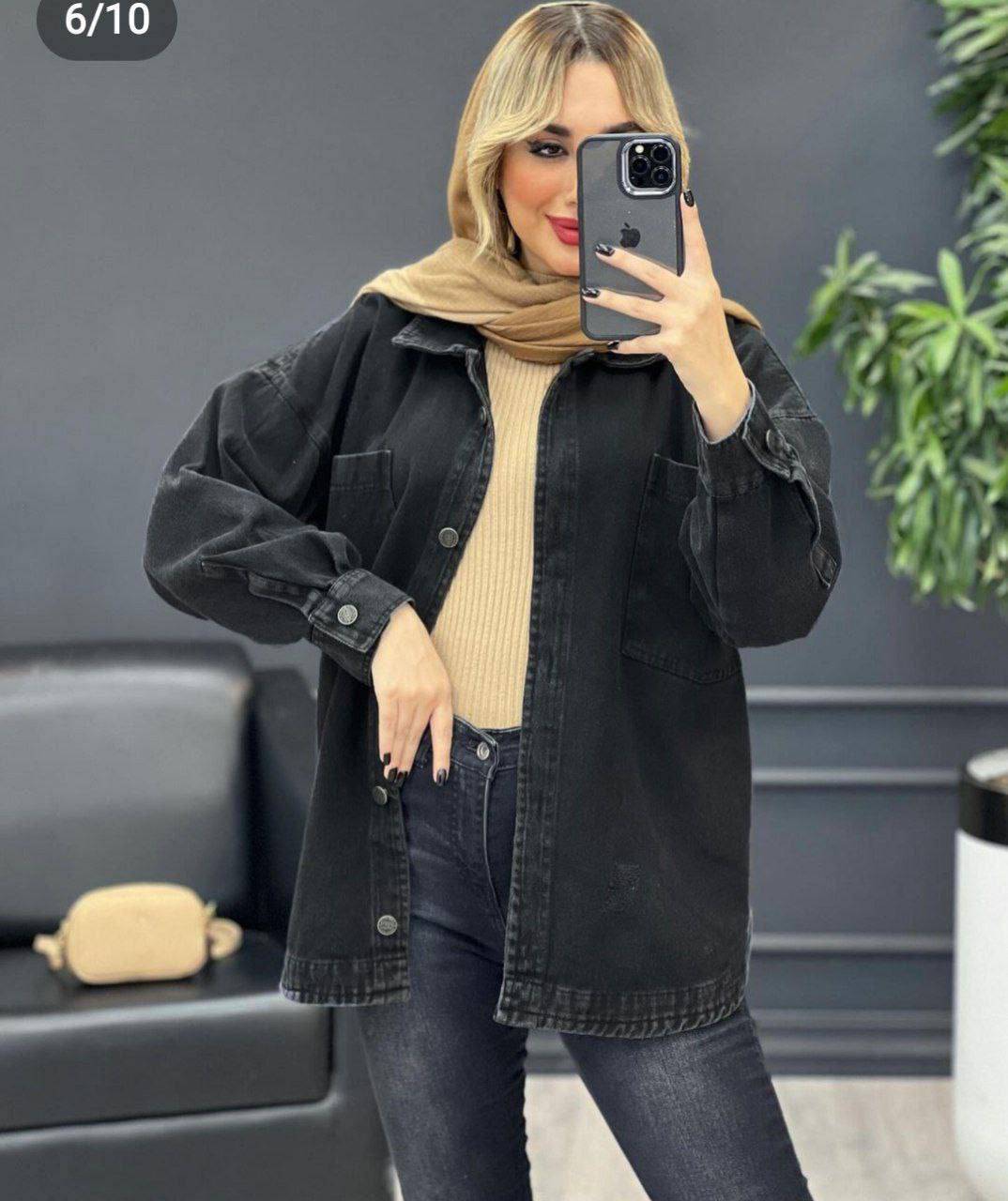 کت جین زنانه بلند rash ✅جنس جین اصلی ۷۰۰ گرمی درجه ۱ ✅ با بهترین کیفیت مستقیما از تولیدی (تک و عمده آرومافشن)