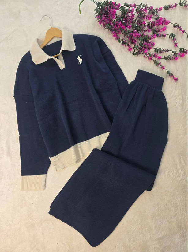 ست بافت زنانه مدل POLO✅جنس بافت درجه ۱ ✅ st با بهترین کیفیت مستقیما از تولیدی(فروش تک و عمده آرومافشن)