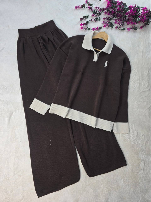ست بافت زنانه مدل POLO✅جنس بافت درجه ۱ ✅ st با بهترین کیفیت مستقیما از تولیدی(فروش تک و عمده آرومافشن)