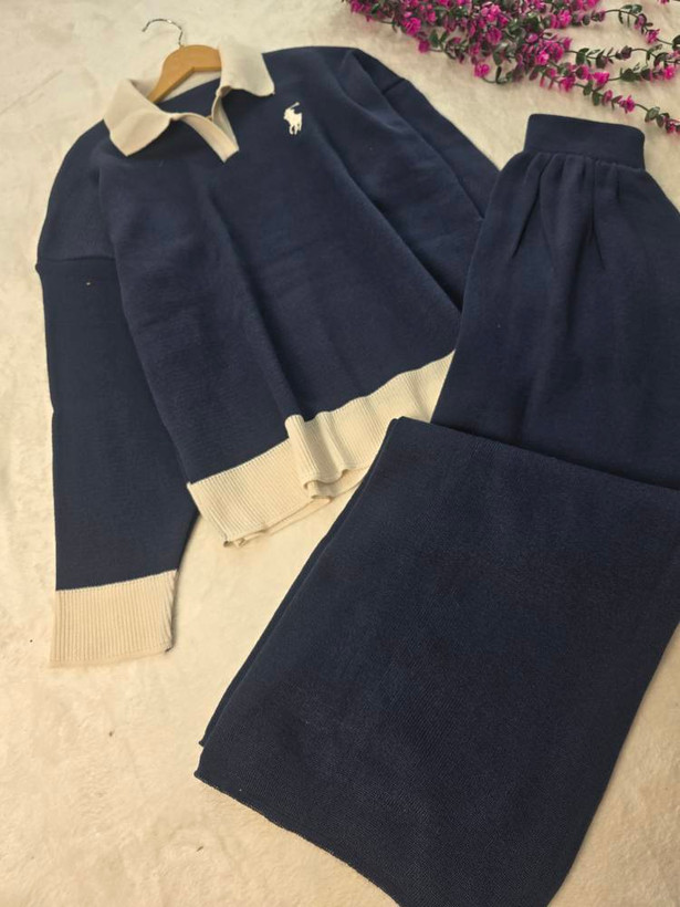 ست بافت زنانه مدل POLO✅جنس بافت درجه ۱ ✅ st با بهترین کیفیت مستقیما از تولیدی(فروش تک و عمده آرومافشن)