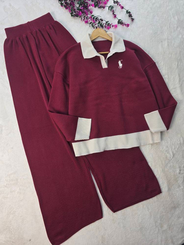 ست بافت زنانه مدل POLO✅جنس بافت درجه ۱ ✅ st با بهترین کیفیت مستقیما از تولیدی(فروش تک و عمده آرومافشن)