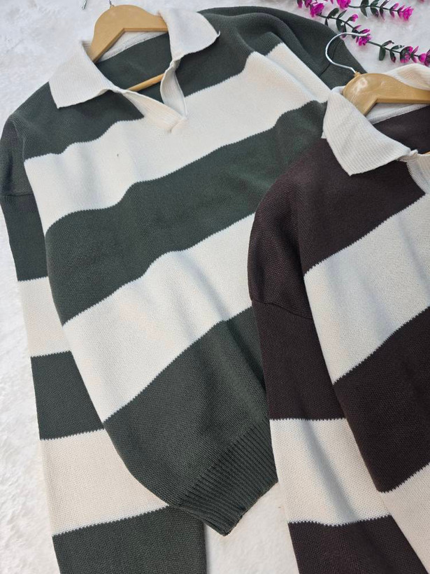 بافت یقه دارزنانه مدل آندیا st✅ جنس بافت درجه ۱✅ با بهترین کیفیت مستقیما از تولیدی (فروش تک و عمده آرومافشن)