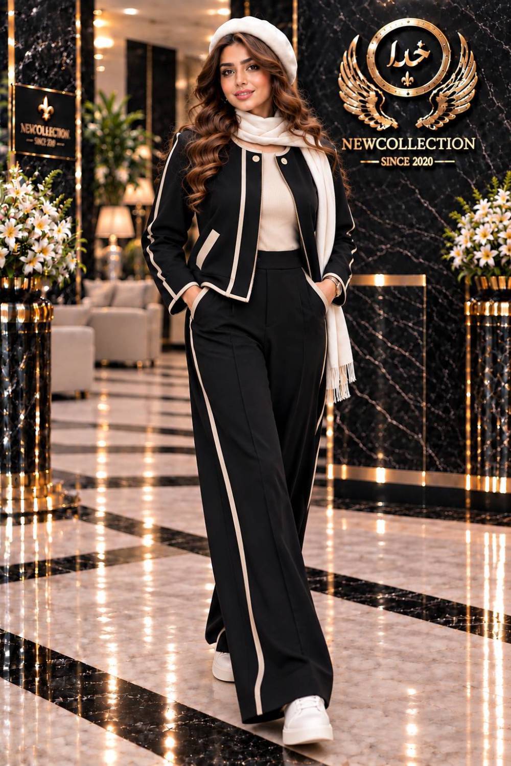 ست سویشرت شلوار شیک خاص و پر فروش زنانه مدل لعیا ek✅️جنس سوپر مازراتی گرم بالا درجه ی 1 ✅با بهترین کیفیت مستقیما از تولیدی (فروش تک و عمده آرومافشن)