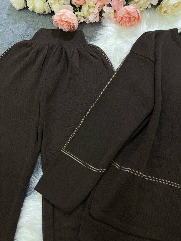 ست بافت دو تیکه گرم ،شیک و ترند زنانه ❄️جنس بافت دو لایه درجه ۱ ✅tet2با بهترین کیفیت مستقیما از تولیدی(فروش تک و عمده آرومافشن)