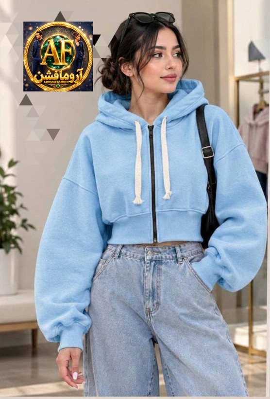 کراپ سوئیشرت زنانه ضخیم کمر کش پهن rad✅️ جنس تو کرکی درجه 1✅ با بهترین کیفیت مستقیما از تولیدی(فروش تک و عمده آرومافشن)