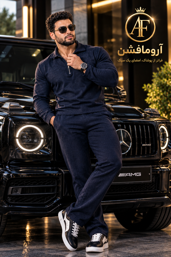 ست بلوز شلوار آستین بلند شیک و جذاب مردانه مدل لارنس نیم زیپ زارا ( ZARA) ✅️جنس مراکشی فیتیلهای درجه ی 1 apa✅️ با بهترین کیفیت مستقیم از تولیدی( فروش تک وعمده در آروما فشن)